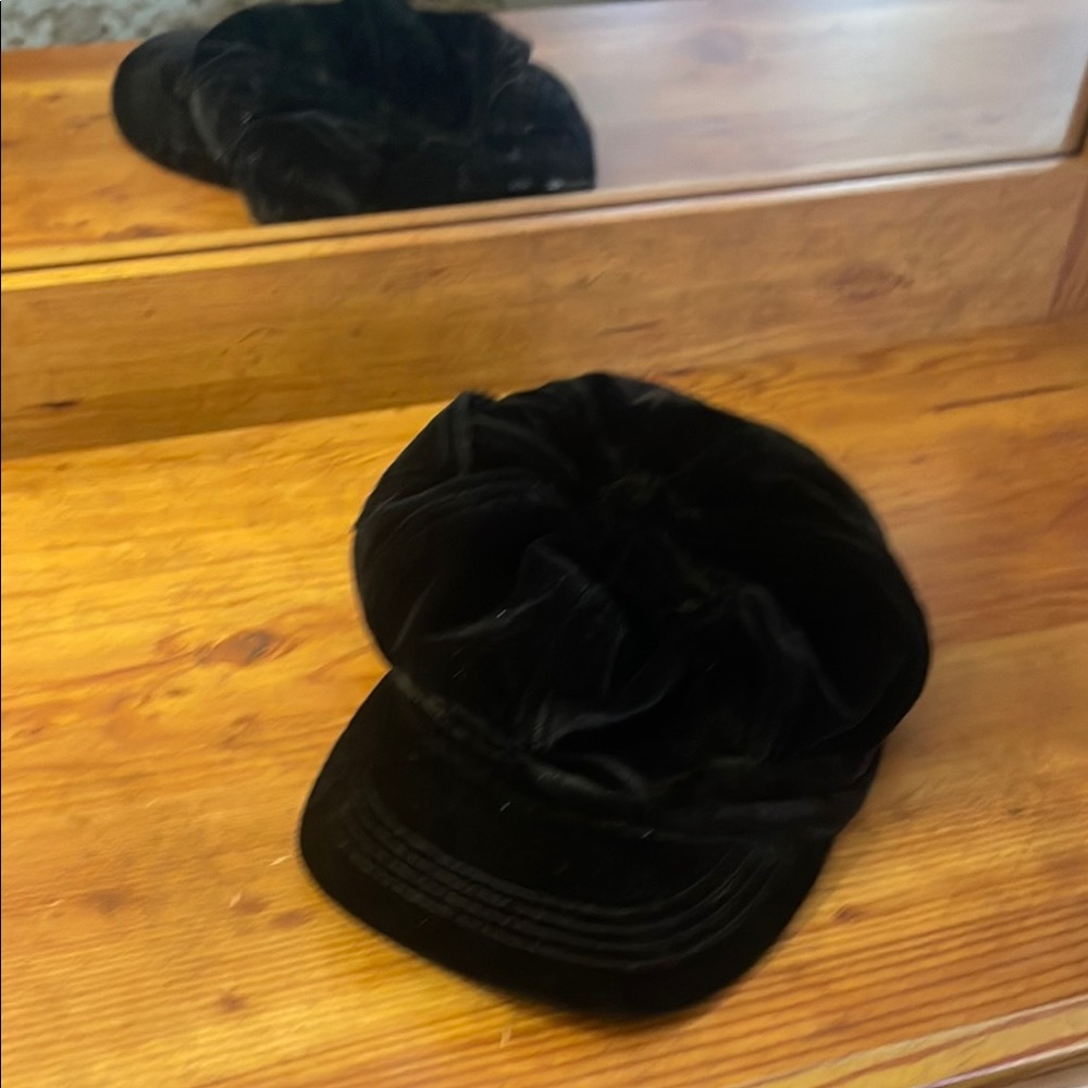 Elegant Black Velvet Women's Cap
